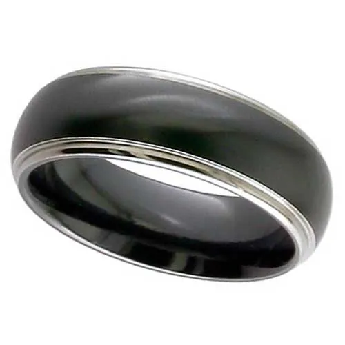 Zirconium Ring with Natural Edges